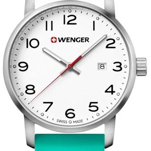 Wenger Herrklocka 01.1641.108 Vit/Gummi Ø42 mm