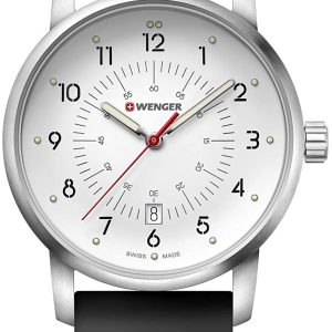 Wenger Herrklocka 01.1641.113 Vit/Gummi Ø42 mm