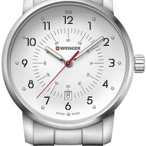 Wenger Herrklocka 01.1641.114 Vit/Stål Ø42 mm