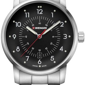 Wenger Herrklocka 01.1641.116 Svart/Stål Ø42 mm