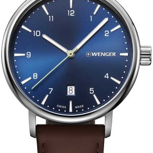 Wenger Herrklocka 01.1731.123 Blå/Läder Ø40 mm