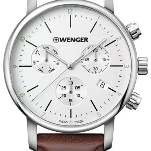 Wenger Herrklocka 01.1743.101 Urban Classic Vit/Läder Ø44 mm