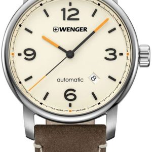 Wenger Herrklocka 01.1746.101 Beige/Läder Ø42 mm