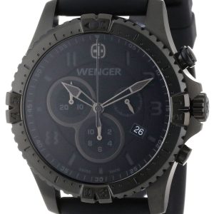 Wenger Herrklocka 77054 Squadron Svart/Gummi Ø43 mm