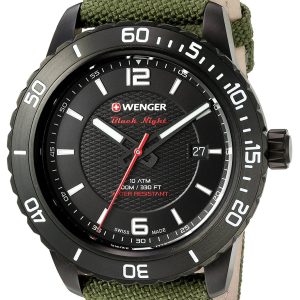 Wenger Roadster Herrklocka 01.0851.125 Svart/Läder Ø45 mm