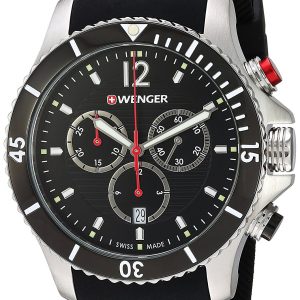 Wenger Seaforce Herrklocka 01.0643.108 Svart/Gummi Ø43 mm