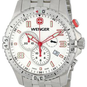 Wenger Squadron Herrklocka 77059 Vit/Stål Ø43 mm