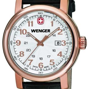 Wenger Urban Classic Damklocka 01.1021.108 Vit/Läder Ø34 mm