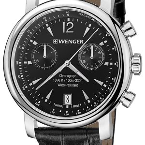 Wenger Urban Classic Herrklocka 01.1043.112 Svart/Läder Ø43 mm