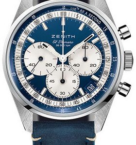 Zenith 03.3200.3600-51.C902 El Primero Blå/Läder Ø38 mm