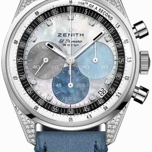 Zenith 16.3200.3600-02.C907 Chronomaster Original Vit/Läder Ø38 mm