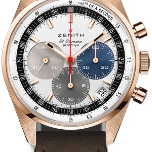 Zenith 18.3200.3600-69.C901 Chronomaster Original Vit/Läder Ø38 mm