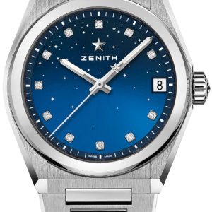 Zenith Damklocka 03.9200.670-01.MI001 Defy Midnight Blå/Stål Ø36 mm