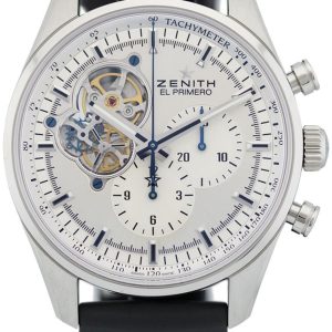 Zenith El Primero Herrklocka 03.2040.4061-01.R576 Silverfärgad/Gummi