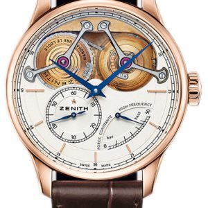 Zenith El Primero Herrklocka 18.2210.4810-01.C713 Vit/Läder Ø45 mm