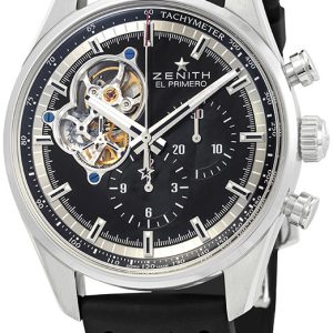 Zenith Herrklocka 03.2040.4061-21.R576 El Primero Svart/Gummi Ø42 mm