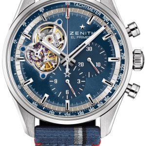 Zenith Herrklocka 03.20416.4061-51.C802 El Primero Blå/Textil Ø42 mm