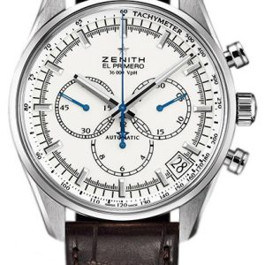 Zenith Herrklocka 03.2080.400-01.C494 El Primero Vit/Läder Ø42 mm