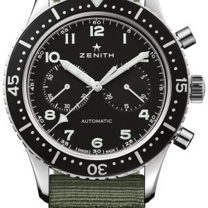 Zenith Herrklocka 03.2240.4069-21.C803 Pilot Svart/Textil Ø43 mm