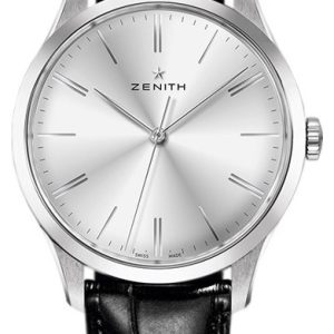 Zenith Herrklocka 03.2270.6150-01.C493 Captain Silverfärgad/Läder