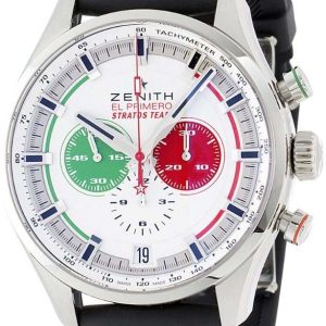 Zenith Herrklocka 03.2521.400-07.R576 El Primero Vit/Gummi Ø45 mm