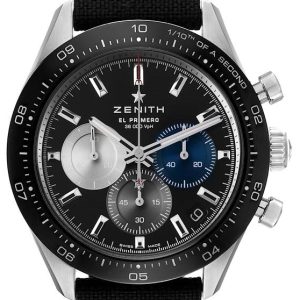 Zenith Herrklocka 03.3100.3600-21.C822 El Primero Svart/Gummi Ø41 mm