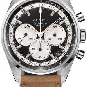 Zenith Herrklocka 03.3200.3600-21.C903 El Primero Svart/Läder Ø38 mm