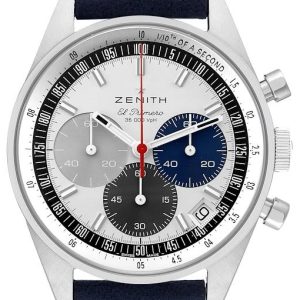 Zenith Herrklocka 03.3200.3600-69.C902 El Primero Vit/Läder Ø38 mm