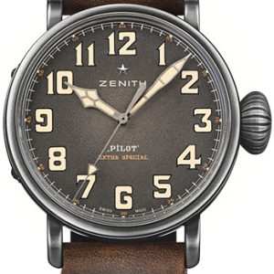 Zenith Herrklocka 11.2430.679-21.C801 Pilot Grå/Gummi Ø40 mm