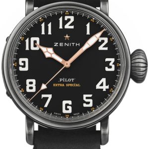 Zenith Herrklocka 11.2432.679-21.C900 Pilot Svart/Gummi Ø40 mm