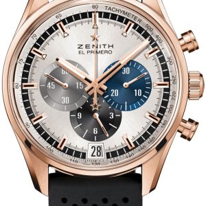 Zenith Herrklocka 18.2043.400-69.R576 El Primero Silverfärgad/Gummi