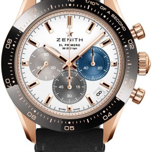 Zenith Herrklocka 18.3100.3600-69.C920 El Primero Vit/Läder Ø41 mm