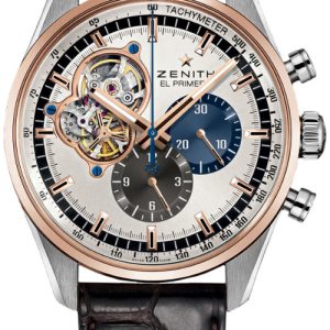 Zenith Herrklocka 51.2080.4061-69.C494 El Primero Silverfärgad/Gummi