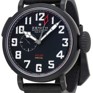 Zenith Herrklocka 96.2430.693-21.C703 Pilot Svart/Läder Ø48 mm