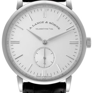 A. Lange & Söhne 219.026 Saxonia Silverfärgad/Läder Ø35 mm