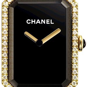 Chanel Damklocka H3259 Premiere Svart/18 karat gult guld 20x28 mm