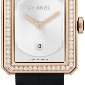 Chanel Damklocka H4469 Boy-Friend Beige/Läder