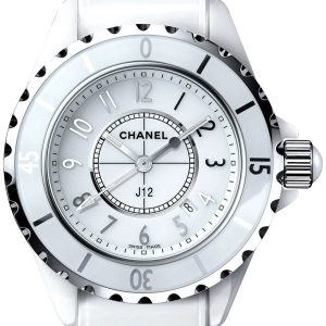 Chanel Damklocka H4656 J12 Vit/Läder Ø33 mm