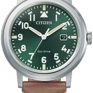 Citizen 99999 Herrklocka AW1620-13X Grön/Läder Ø42 mm