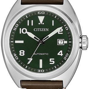 Citizen 99999 Herrklocka NJ0100-38X Grön/Läder Ø42 mm