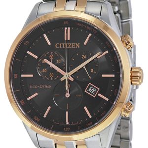 Citizen Chrono Herrklocka AT2146-59E Svart/Roséguldstonat stål Ø42