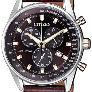 Citizen Chrono Herrklocka AT2396-19X Brun/Läder Ø40 mm