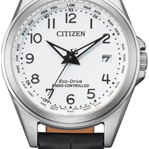 Citizen Damklocka EC1180-14A Radio Controlled Vit/Läder Ø29.3 mm