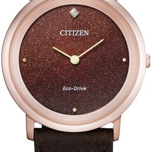 Citizen Damklocka EG7072-19X Elegance Brun/Roséguldstonat stål Ø31