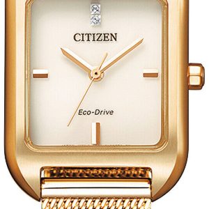 Citizen Damklocka EM0493-85P Eco Drive 180 Vit/Roséguldstonat stål