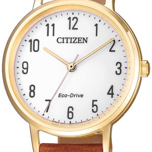 Citizen Damklocka EM0578-17A Eco Drive 180 Vit/Läder Ø30.2 mm