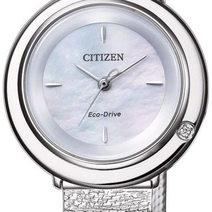 Citizen Damklocka EM0640-82D Eco Drive 180 Vit/Stål Ø32 mm