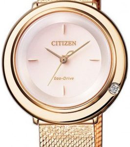 Citizen Damklocka EM0643-84X Eco Drive 180 Rosa/Gulguldtonat stål