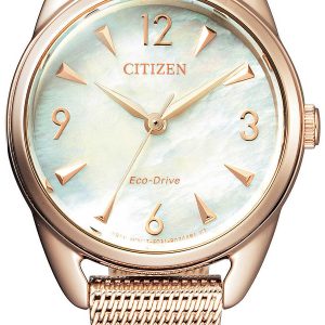 Citizen Damklocka EM0686-81D Vit/Gulguldtonat stål Ø32 mm