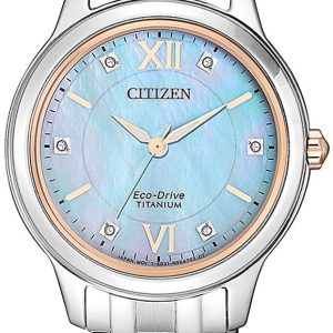 Citizen Damklocka EM0726-89Y Eco Drive 180 Grå/Titan Ø30 mm